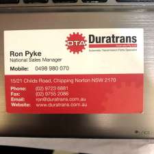 Duratrans Australia p/l | Childs Rd, Chipping Norton NSW 2170, Australia