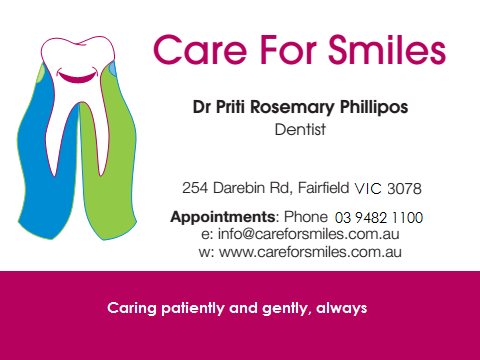 Dr Rosemary Phillipos. Dentist | 254 Darebin Rd, Fairfield VIC 3078, Australia | Phone: (03) 9482 1100