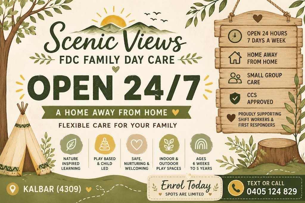 Scenic Views FDC | 20 Pioneer Dr, Kalbar QLD 4309, Australia | Phone: 0405 124 829