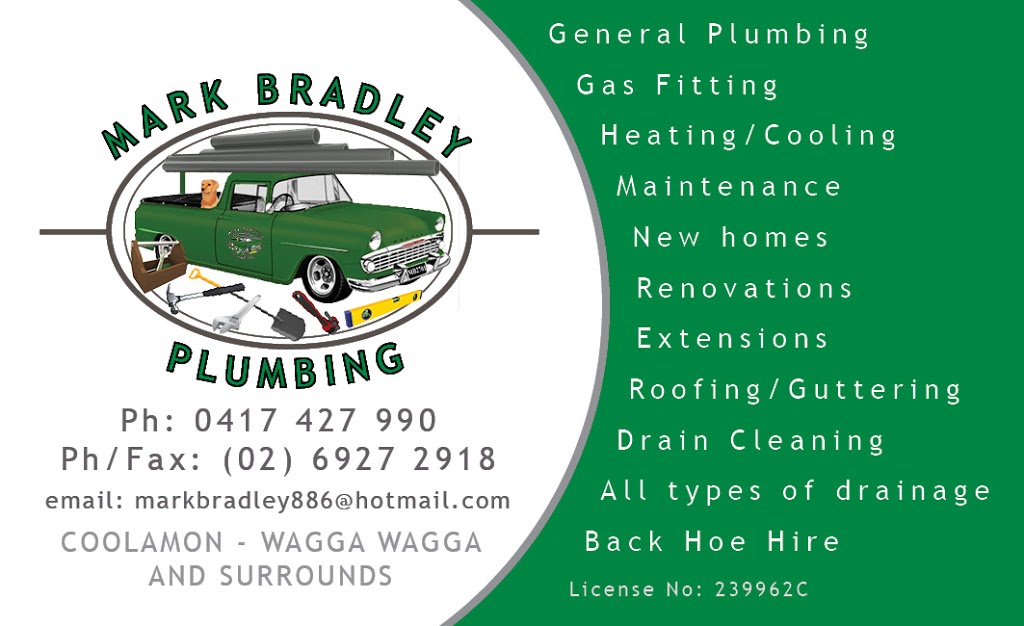 Mark Bradley Plumbing | plumber | Coolamon NSW 2701, Australia | 0417427990 OR +61 417 427 990