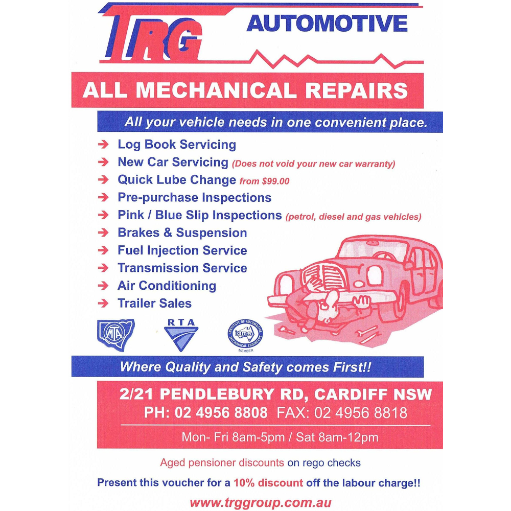 TRG Automotive | 21 Pendlebury Rd, Cardiff NSW 2285, Australia | Phone: (02) 4956 8808