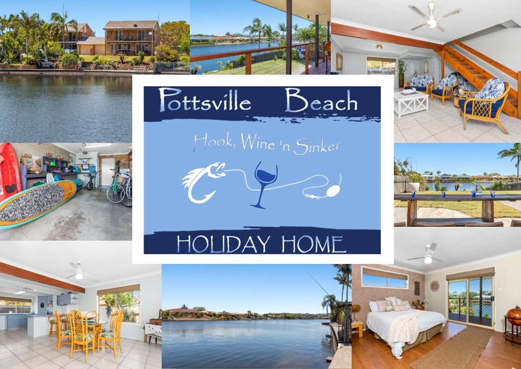 Pottsville Beach Hook, Wine & Sinker Holiday House | 2/81 Andrew Ave, Pottsville Beach NSW 2489, Australia | Phone: 0407 750 220