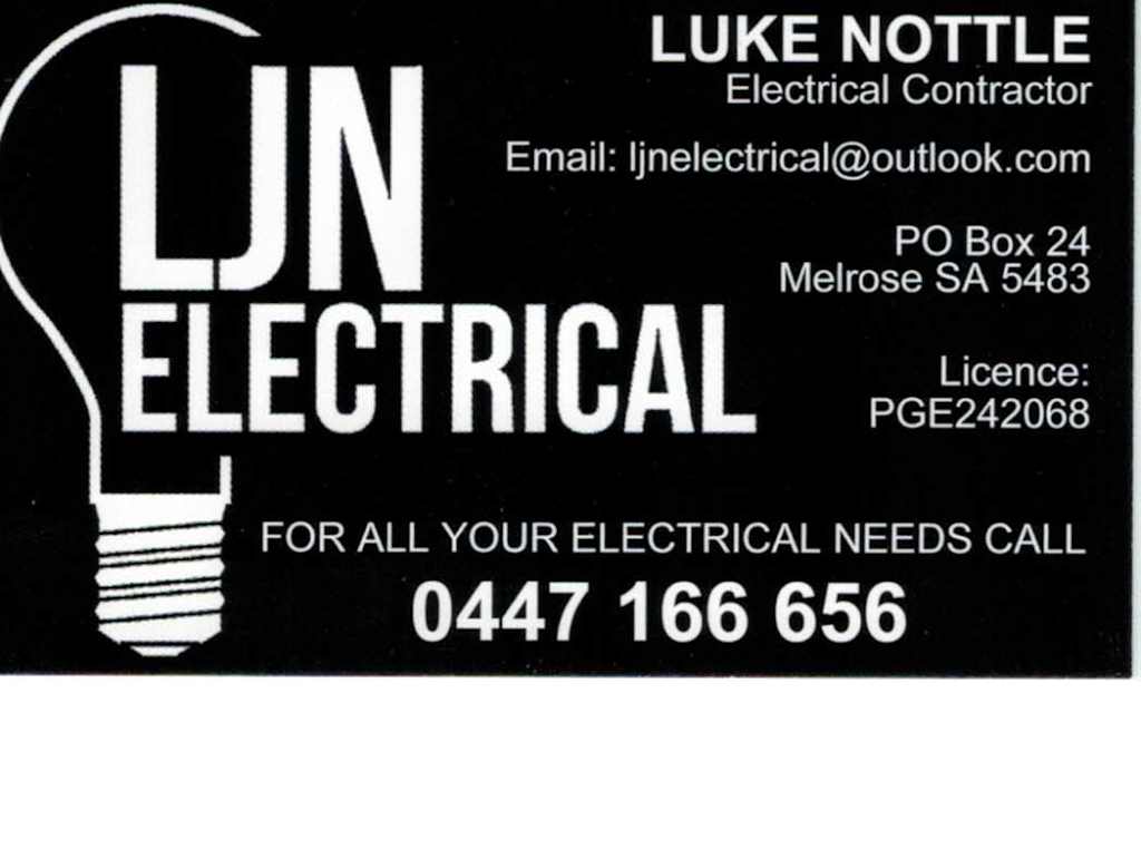 LJN Electrical | 7 Bishop St, Melrose SA 5483, Australia | Phone: 0447 166 656