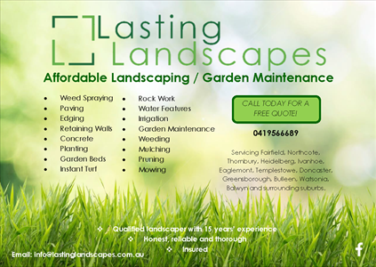 Lasting Landscapes | general contractor | 42 Chapman St, Macleod VIC 3085, Australia | 0419566689 OR +61 419 566 689