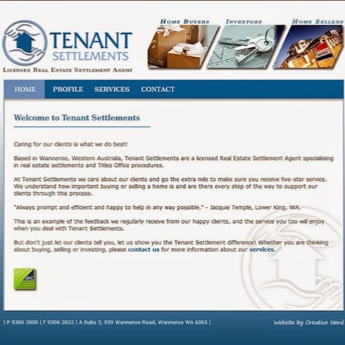 Tenant Settlements | 2/939 Wanneroo Rd, Wanneroo WA 6065, Australia | Phone: (08) 9306 3000