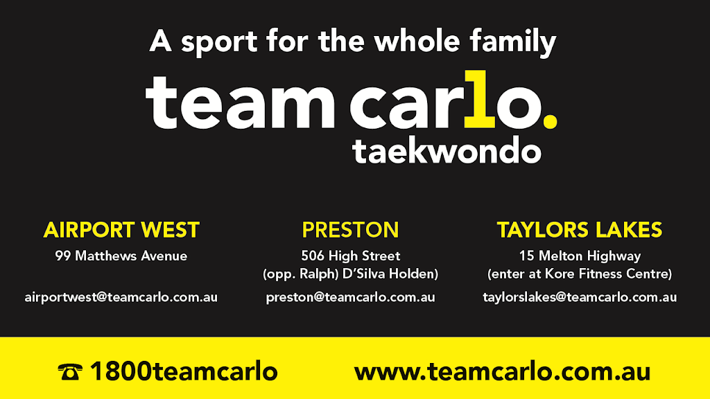 Team Carlo Taekwondo - Taylors Lakes | 15 Melton Hwy, Taylors Lakes VIC 3038, Australia | Phone: 1800 832 622