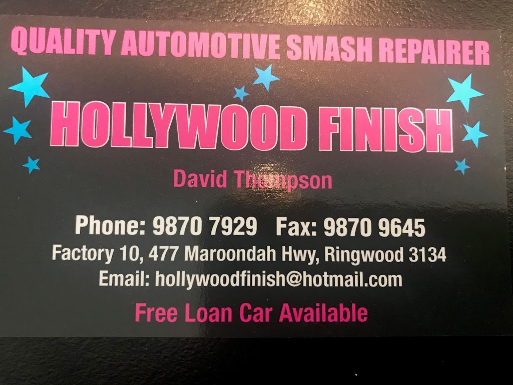 Hollywood Finish | 10/475-477 Maroondah Hwy, Ringwood VIC 3134, Australia | Phone: (03) 9870 7929