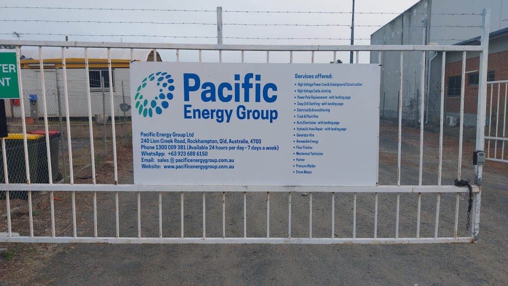 Pacific Energy Group | 240 Lion Creek Rd, West Rockhampton QLD 4700, Australia | Phone: 0410 489 105