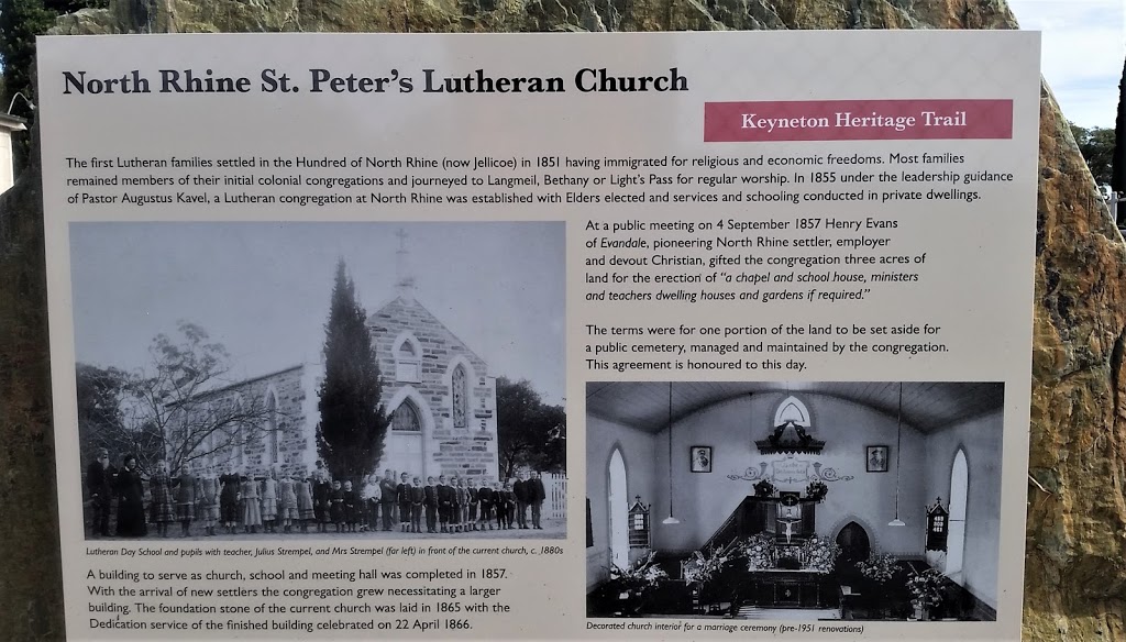 Keyneton Lutheran Church | church | 801 Keyneton Rd, Keyneton SA 5353, Australia | 0885648352 OR +61 8 8564 8352