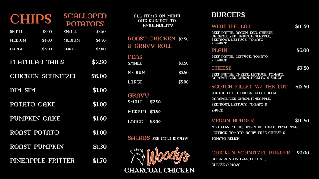 Woodys charcoal chicken | meal takeaway | 3379 Warburton Hwy, Warburton VIC 3799, Australia | 0359155602 OR +61 3 5915 5602