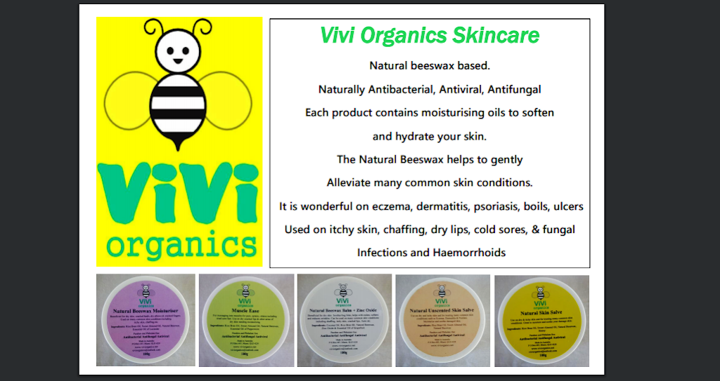 Vivi Organics Beeswax Based Skincare | store | Unit 4/19a Albert St, Beaudesert QLD 4285, Australia | 0481345307 OR +61 481 345 307