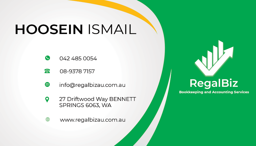 RegalBiz Bookkeeping and Accounting Services | 27 Driftwood Way, Bennett Springs WA 6063, Australia | Phone: 0424 850 054