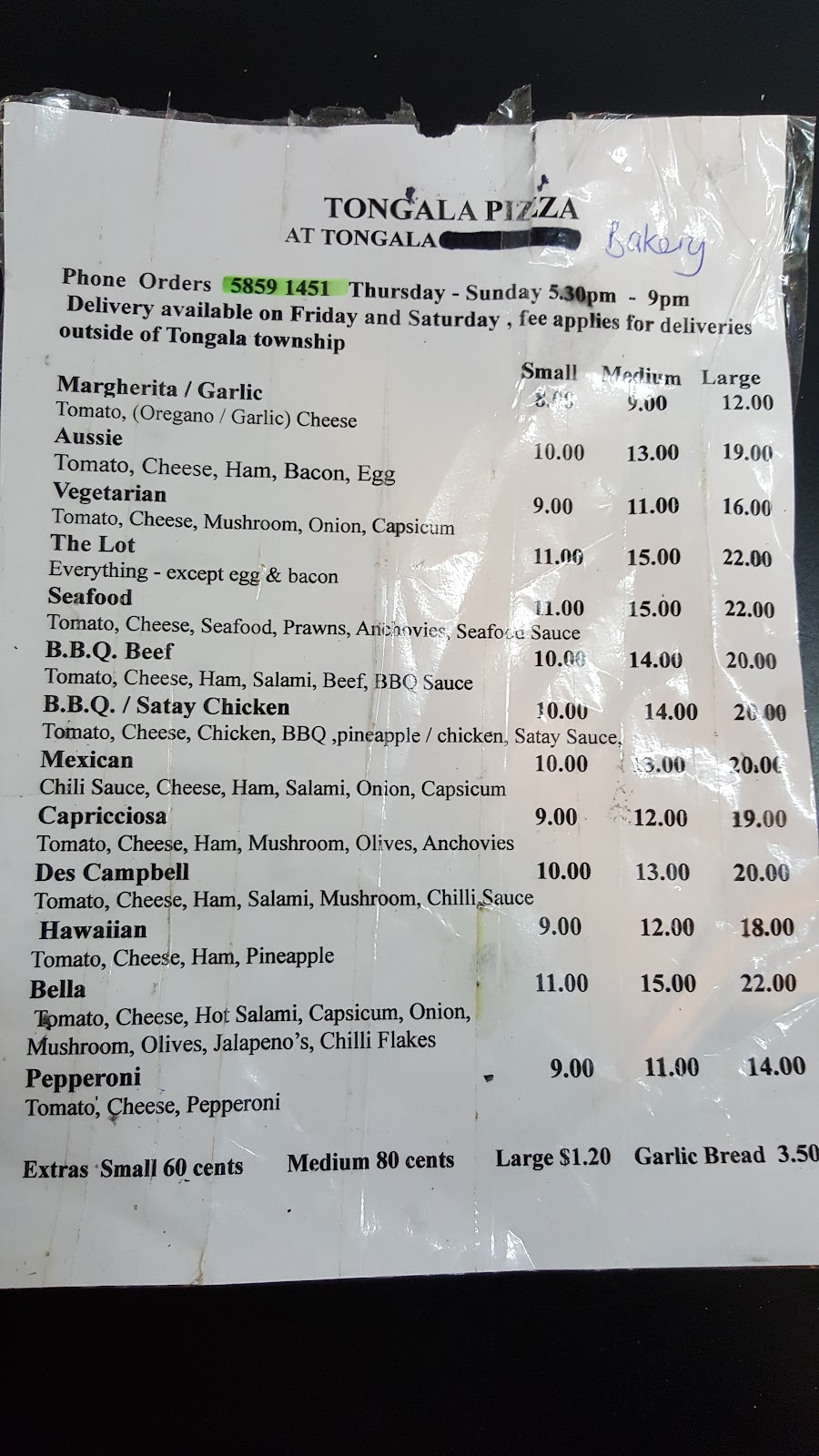 Tongala Bakery | 90 Mangan St, Tongala VIC 3621, Australia | Phone: 0480 555 295