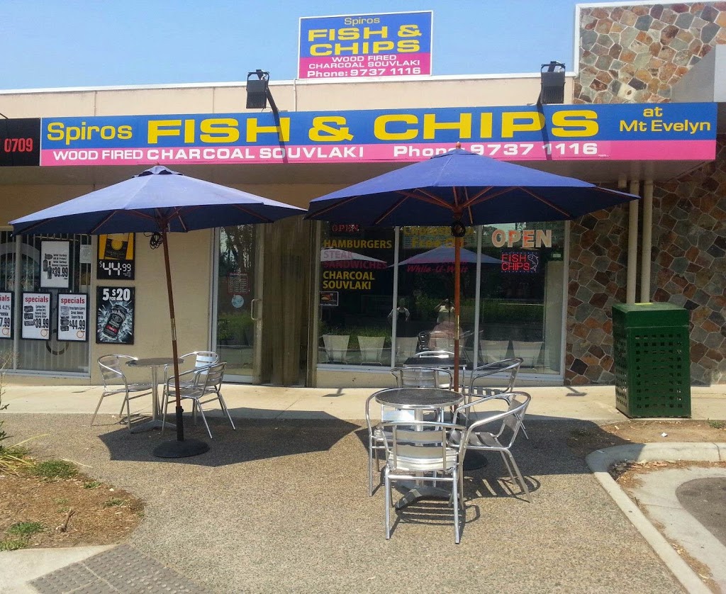 Spiros Fish & Chips | restaurant | 1 York Rd, Mount Evelyn VIC 3796, Australia | 0397371116 OR +61 3 9737 1116