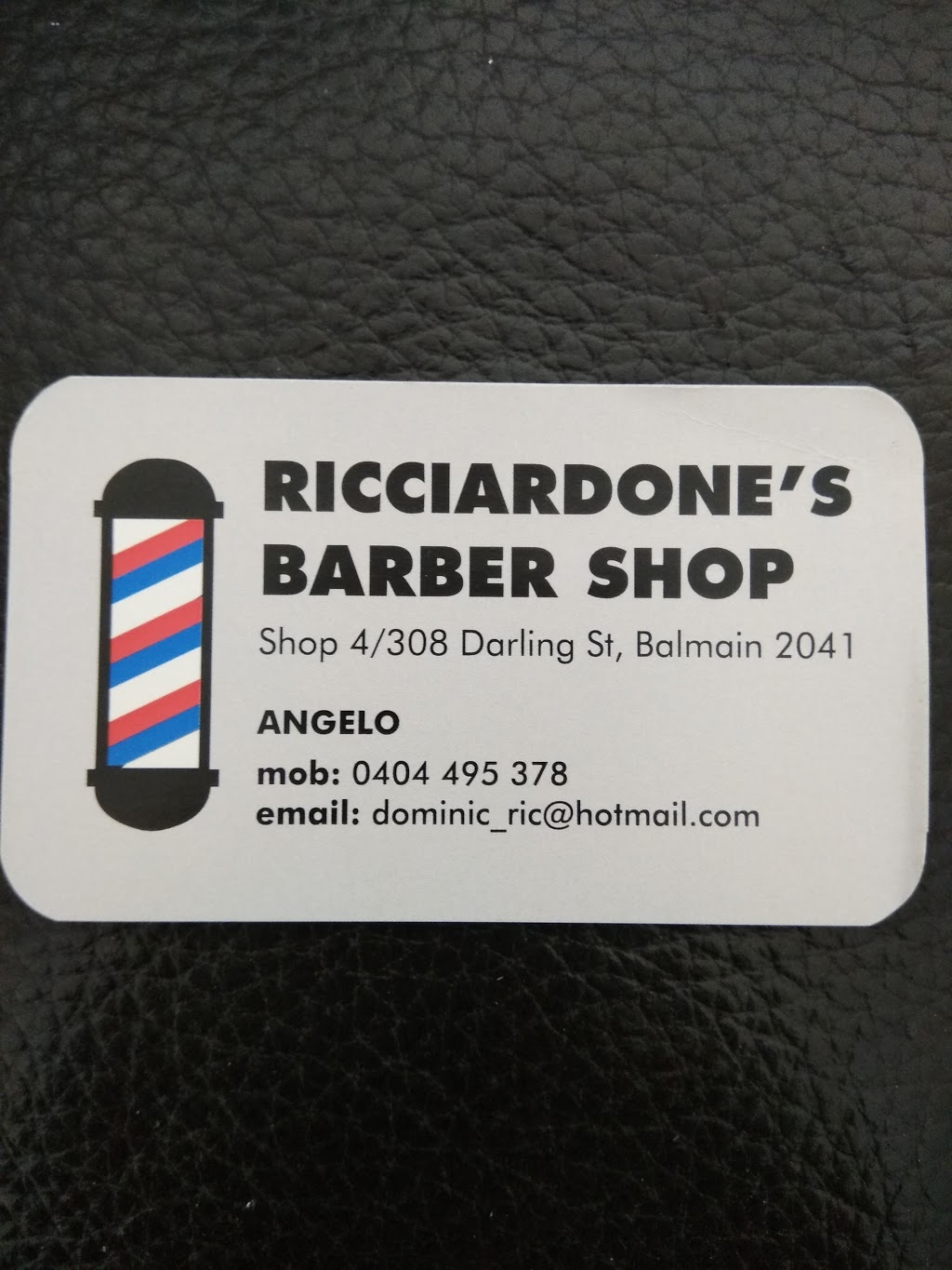 Ricciardones Barber Shop | hair care | 4/308 Darling St, Balmain NSW 2041, Australia | 0404495378 OR +61 404 495 378
