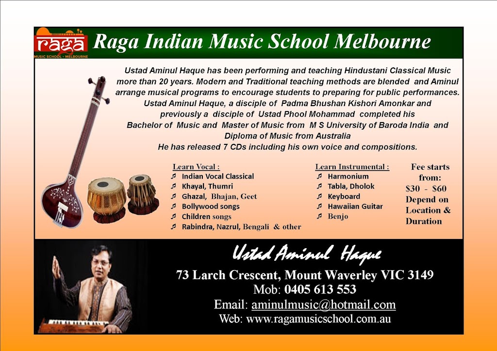 Raga Music School | school | 18 Simon Ct, Hampton Park VIC 3976, Australia | 0405613553 OR +61 405 613 553