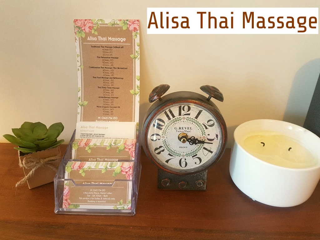 Alisa Thai Massage |  | 1 Maculata Pl, Manor Lakes VIC 3024, Australia | 0425734130 OR +61 425 734 130