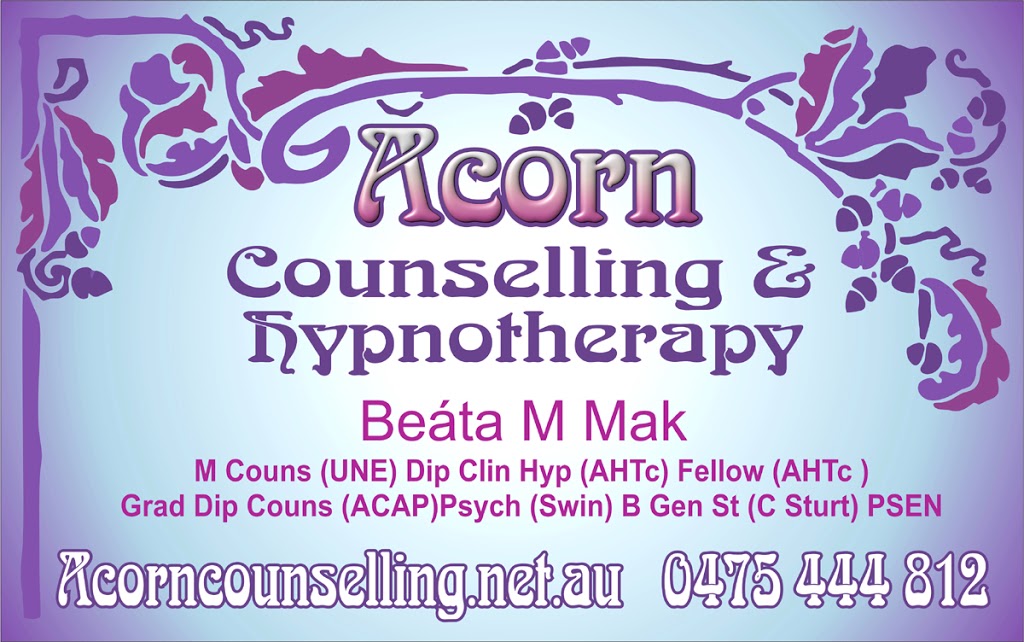 Acorn Counselling and Hypnotherapy | 13 Pine St, Lilydale VIC 3140, Australia | Phone: 0475 444 812