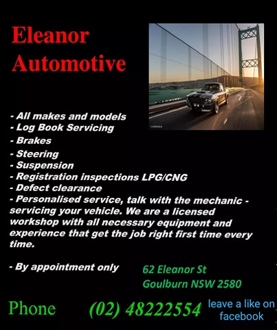 Eleanor Automotive | 62 Eleanor St, Goulburn NSW 2580, Australia | Phone: (02) 4822 2554