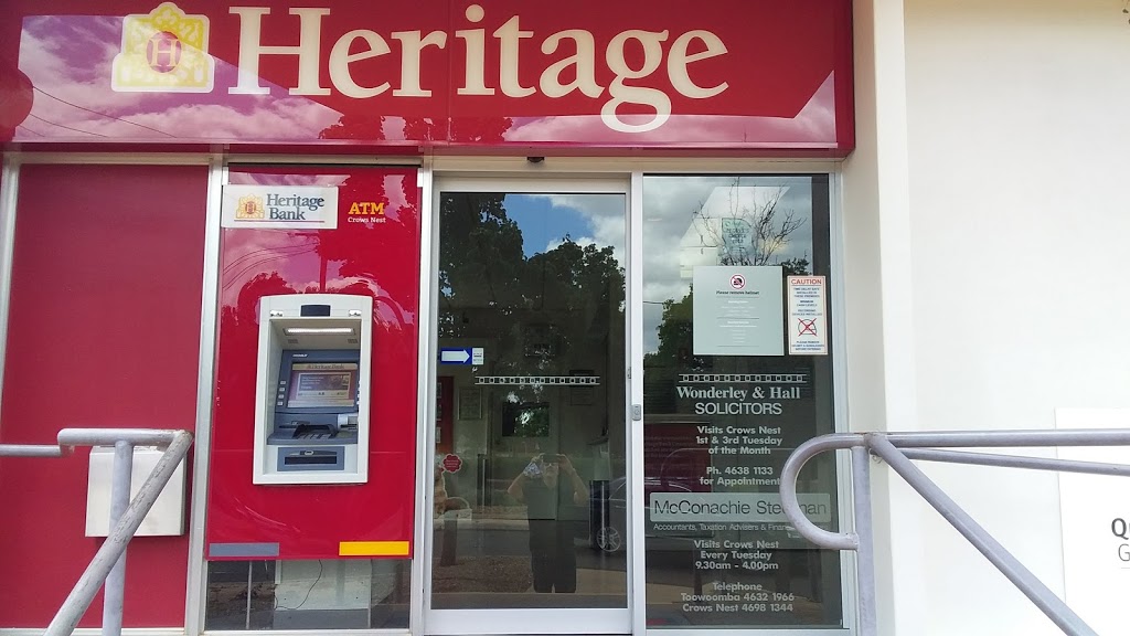 Heritage Bank | 16 Charlotte St, Crows Nest QLD 4355, Australia | Phone: (07) 4698 2700