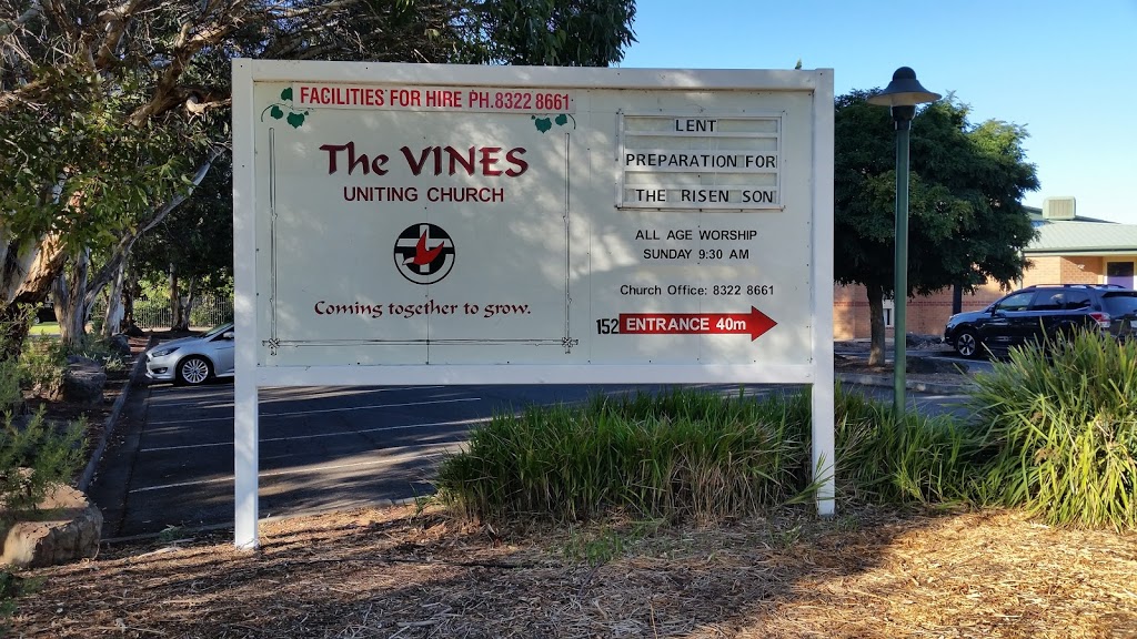 The Vines Uniting Church | church | 152 Reynell Rd., Woodcroft SA 5162, Australia | 0883228661 OR +61 8 8322 8661