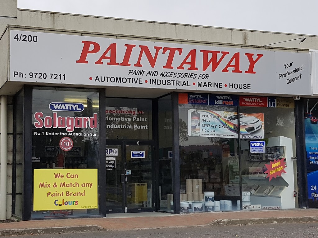 Paintaway | home goods store | 4/200 Canterbury Rd, Bayswater North VIC 3153, Australia | 0397207211 OR +61 3 9720 7211