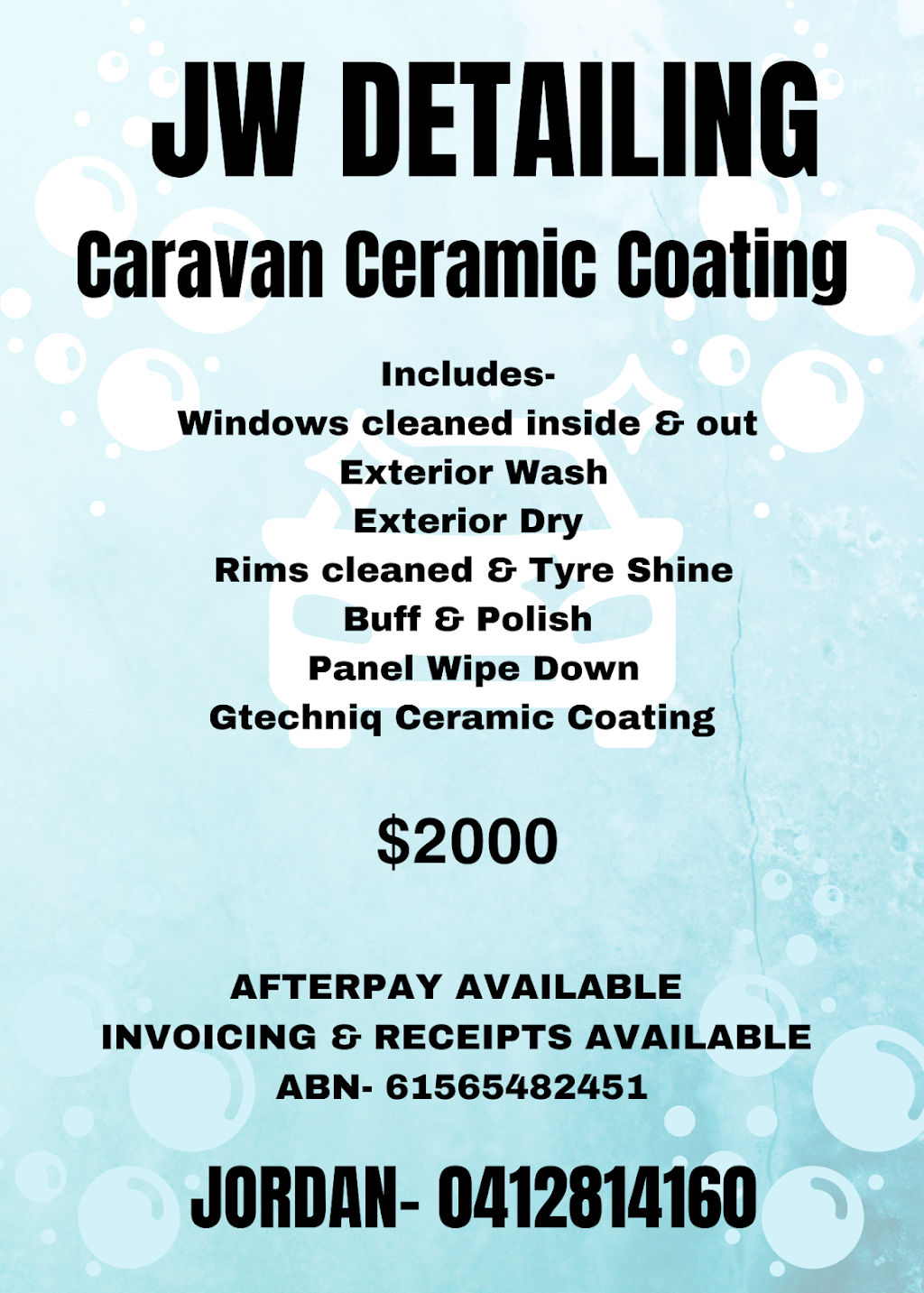 JW Detailing | Percy Earl Cres, Pimpama QLD 4209, Australia | Phone: 0412 814 160