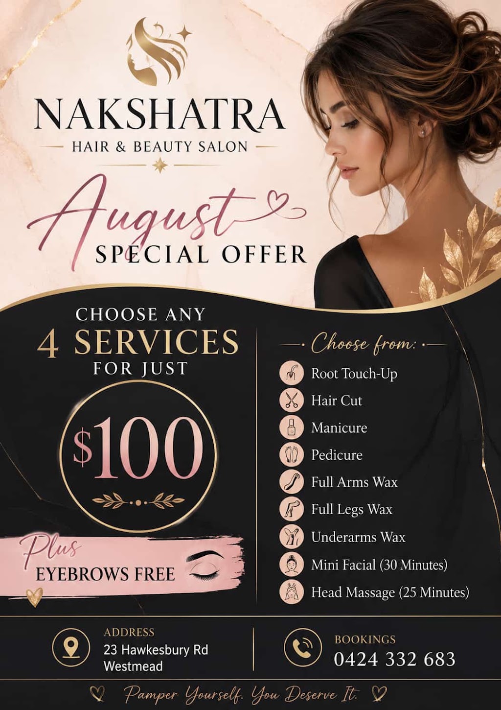 Nakshatra Beauty Services. | 23 Hawkesbury Rd, Westmead NSW 2145, Australia | Phone: 0424 332 683