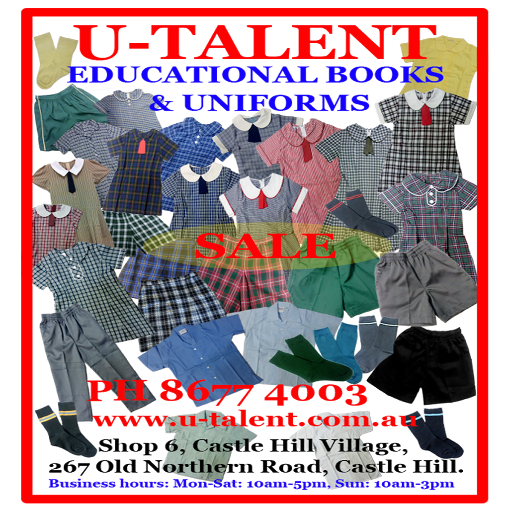 U-TALENT | clothing store | shop 6/267 Old Northern Rd, Castle Hill NSW 2154, Australia | 0286774003 OR +61 2 8677 4003