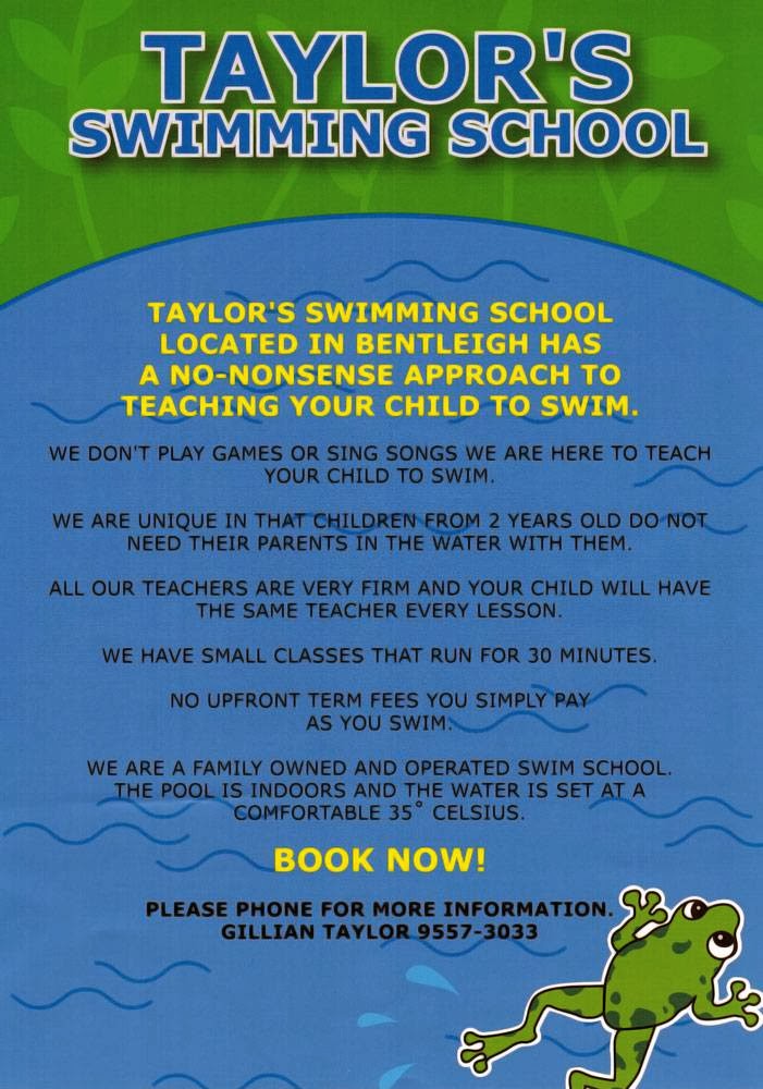 Taylors Swimming School | health | 18 Strathmore St, Bentleigh VIC 3204, Australia | 0395573033 OR +61 3 9557 3033