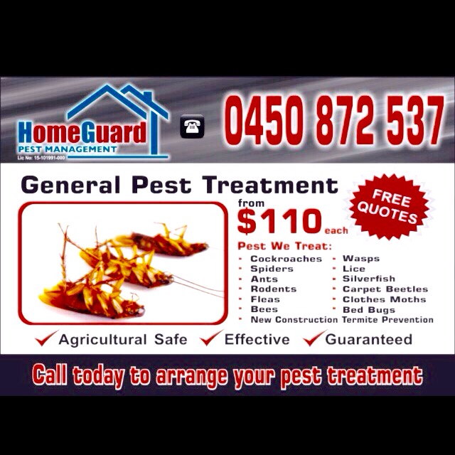 Homeguard pest management | 14 Middleton Rd, Chester Hill NSW 2162, Australia | Phone: 0450 872 537