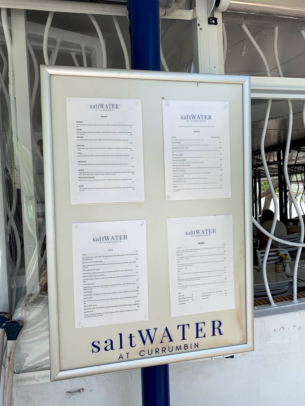 Saltwater at Currumbin | restaurant | 2/4 Thrower Dr, Currumbin QLD 4223, Australia | 0756591423 OR +61 7 5659 1423