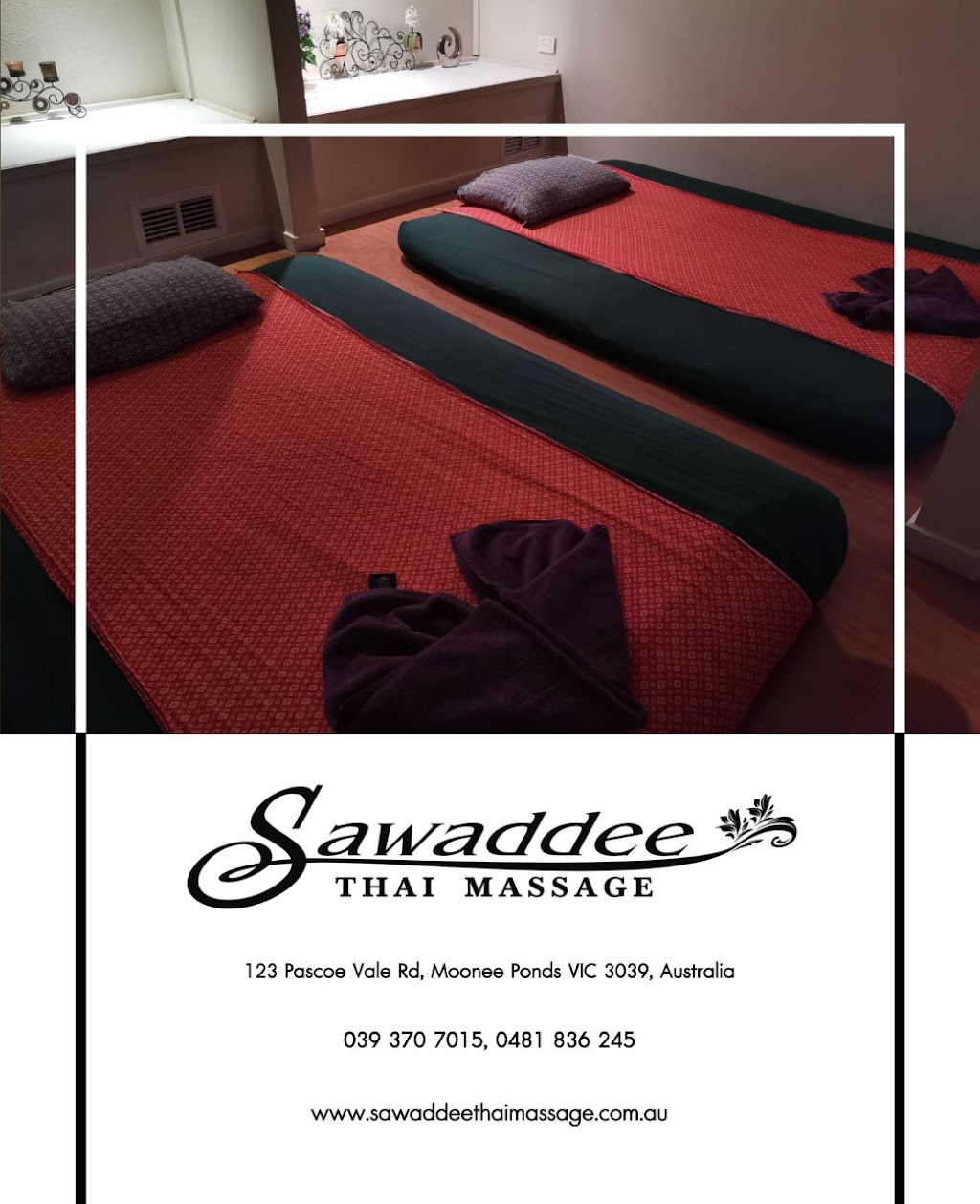 Sawaddee Thai and Remedial Massage Moonee ponds | 123 Pascoe Vale Rd, Moonee Ponds VIC 3039, Australia | Phone: 0481 836 245