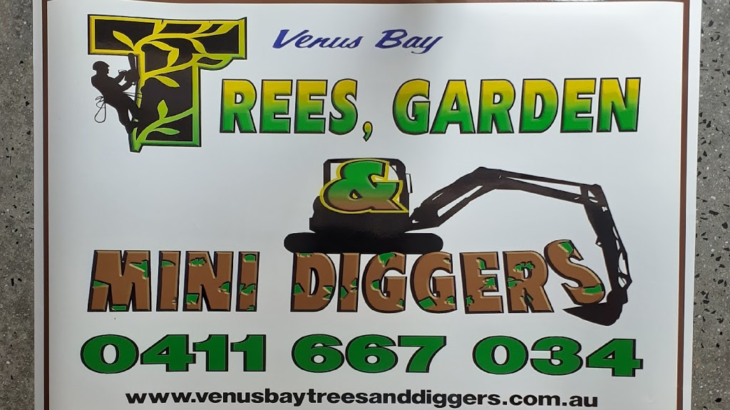 venus bay trees,garden and mini diggers | Saturn Parade, Venus Bay VIC 3956, Australia | Phone: 0411 667 034