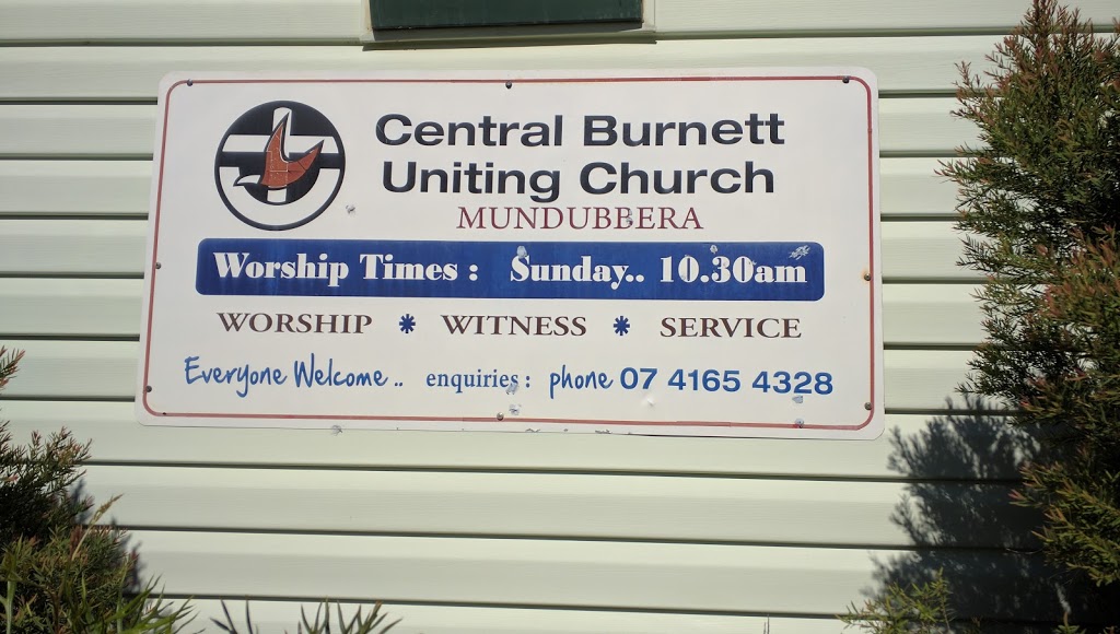 Mundubbera Uniting Church |  | 66 Stuart Russell St, Mundubbera QLD 4626, Australia | 0741654328 OR +61 7 4165 4328