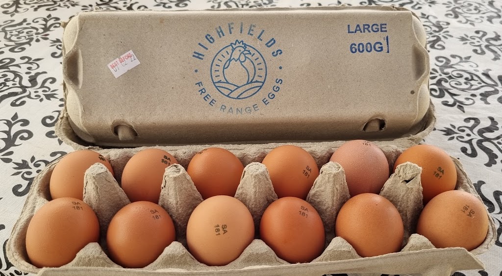 Highfields Free Range Eggs | 419 Thrington Rd, Boors Plain SA 5554, Australia | Phone: 0428 253 667