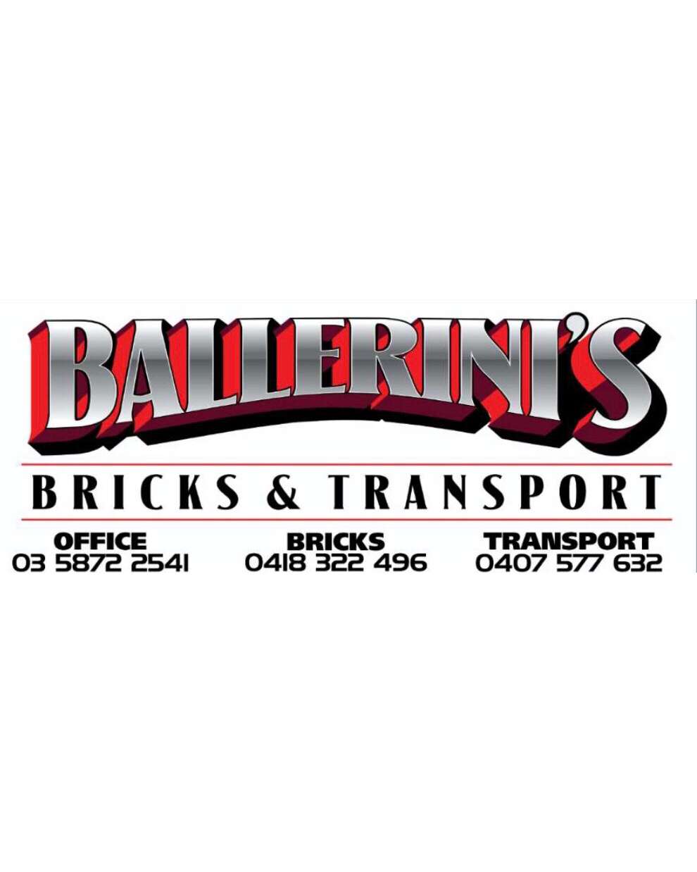 Ballerinis Bricks & Transport | 3738 Murray Valley Hwy, Cobram VIC 3644, Australia | Phone: (03) 5872 2541