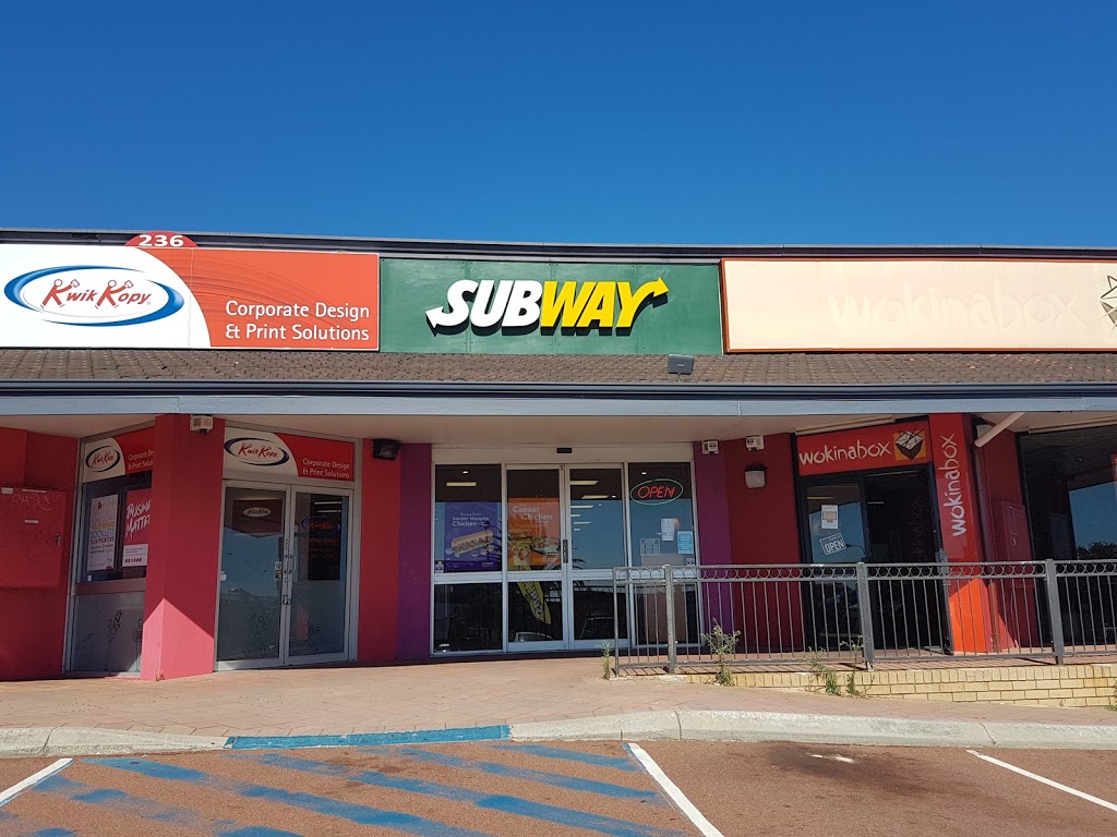Subway | restaurant | 236 Main St, Osborne Park WA 6017, Australia | 0892072200 OR +61 8 9207 2200