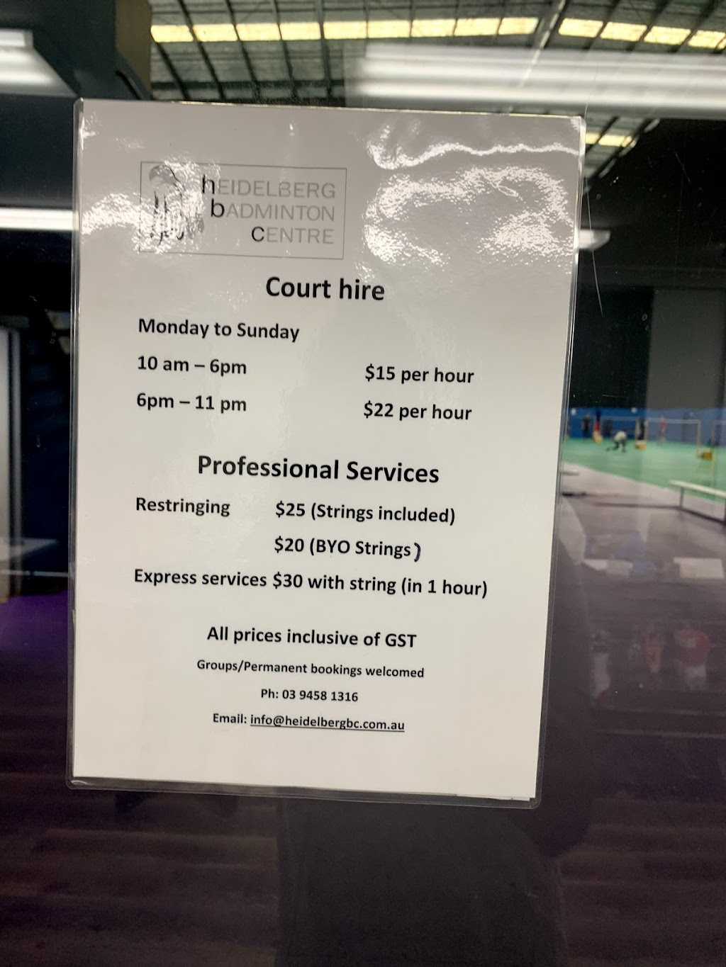 Heidelberg Badminton Centre |  | Northern Road entrance on, 661 Waterdale Rd, Heidelberg West VIC 3081, Australia | 0394581316 OR +61 3 9458 1316
