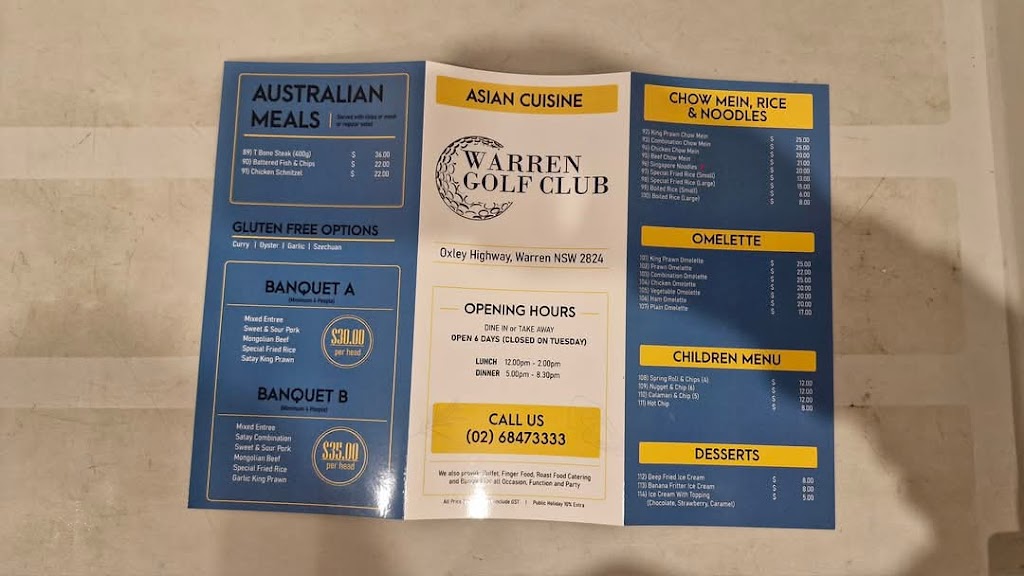 Gold Medal Chinese | 7RVJ+69, Oxley Hwy, Warren NSW 2824, Australia | Phone: (02) 6847 3333