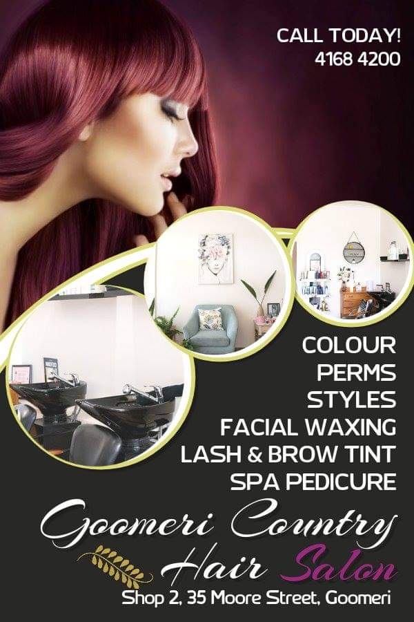 Goomeri Country Hair Salon | Shop 2/35 Moore St, Goomeri QLD 4601, Australia | Phone: (07) 4168 4200