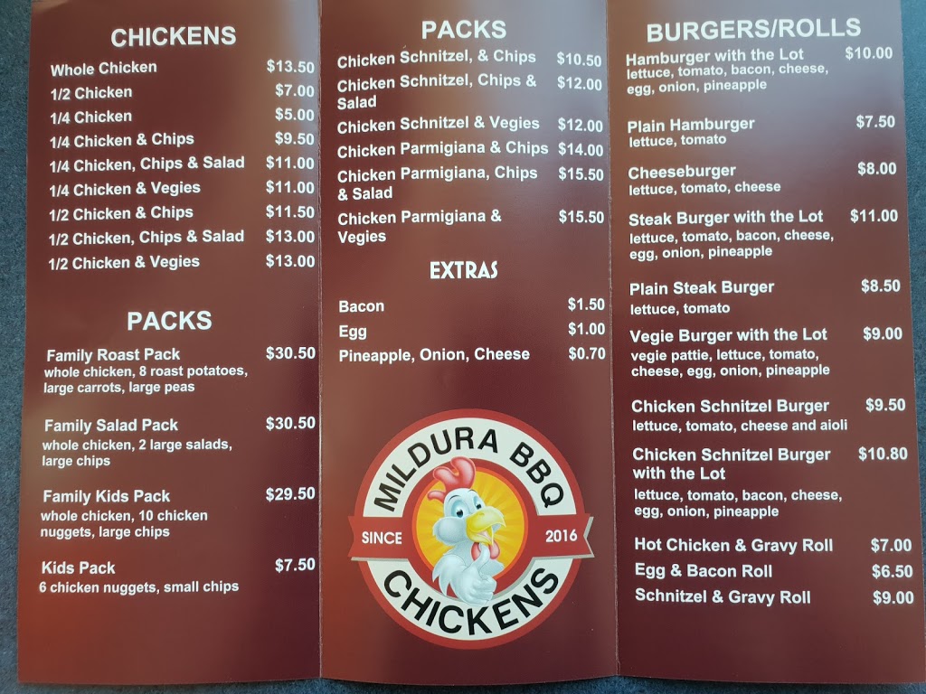 Mildura BBQ Chickens | meal takeaway | shop 1a/636 - 640 Fifteenth St, Mildura VIC 3500, Australia | 0350227933 OR +61 3 5022 7933