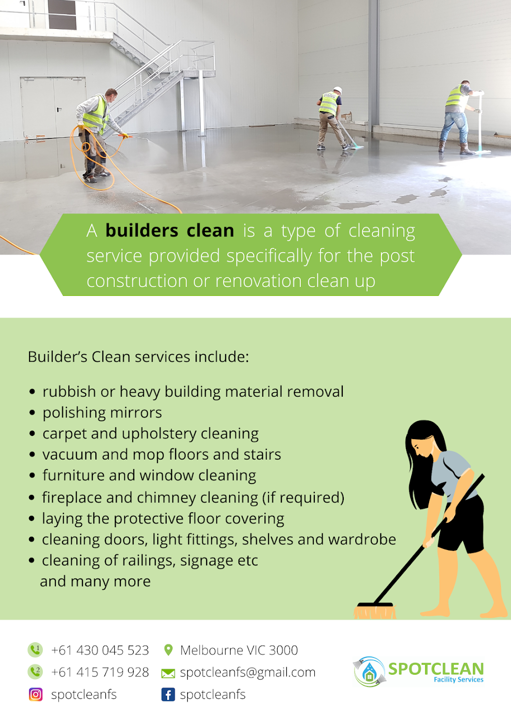 Spotclean Facility Services | 22 Doyle Ct, Truganina VIC 3029, Australia | Phone: 0430 045 523