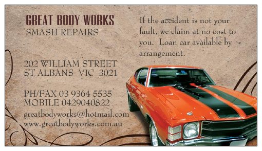 Great Body Works | car repair | 202 William St, St Albans VIC 3021, Australia | 0393645535 OR +61 3 9364 5535