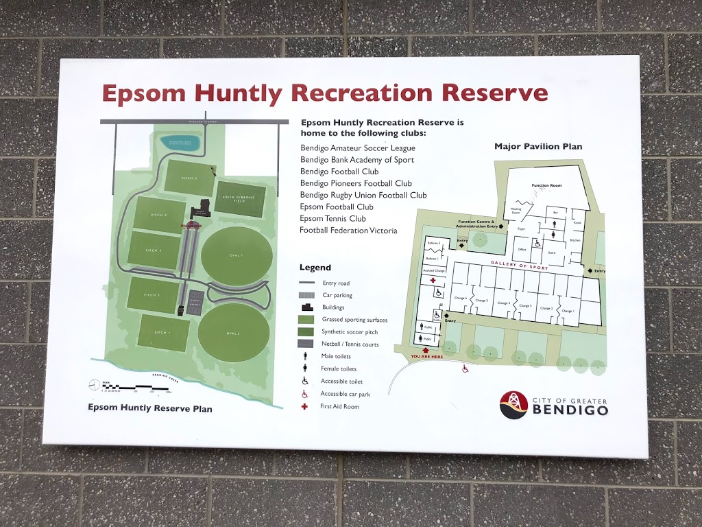 Epsom Huntly Recreation Reserve |  | 353 Midland Hwy, Huntly VIC 3551, Australia | 0354346000 OR +61 3 5434 6000