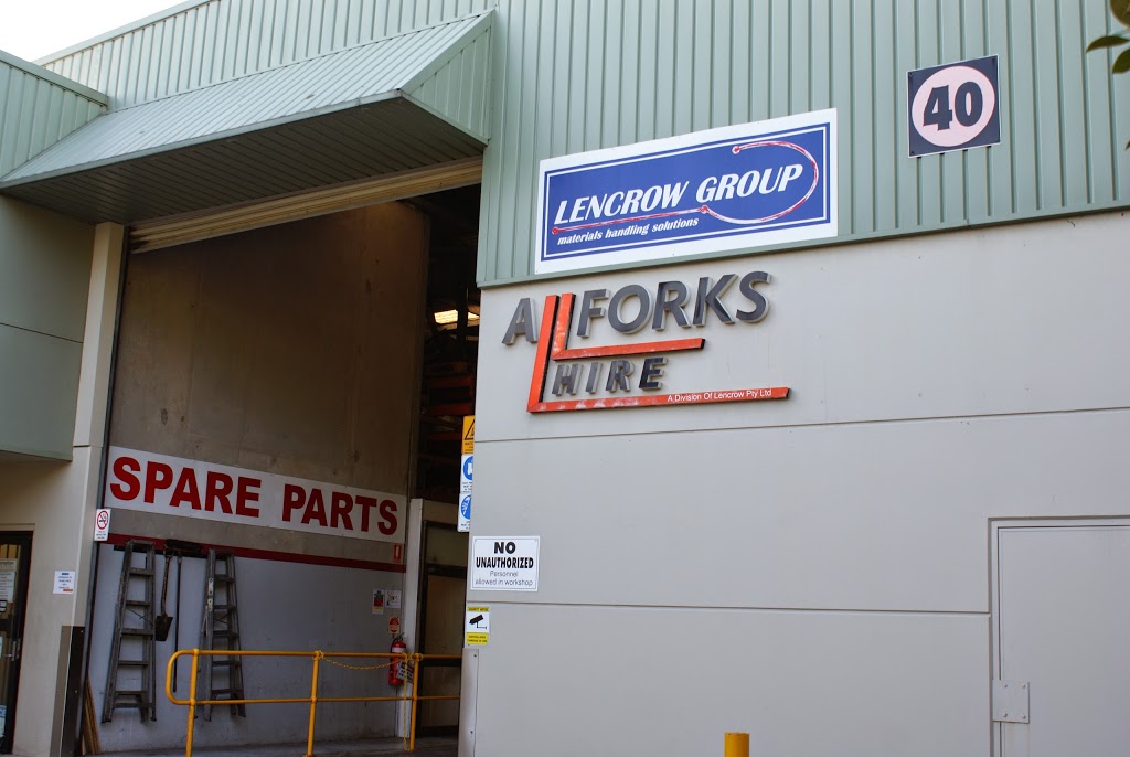 Lencrow Forklifts Pty Ltd | 40 Egerton St, Silverwater NSW 2128, Australia | Phone: (02) 9748 2521