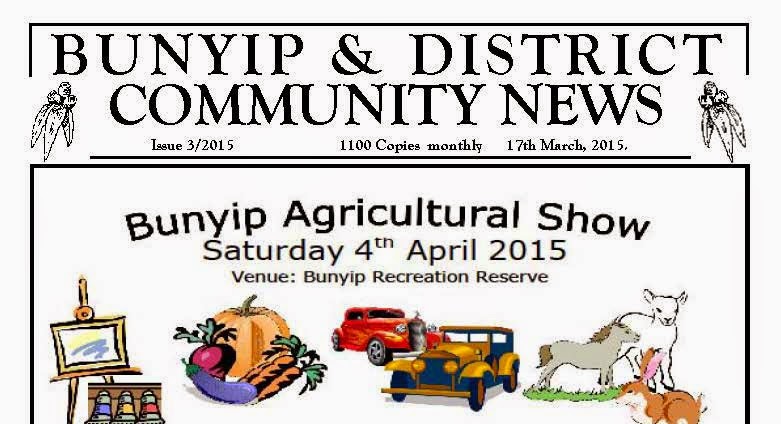 Bunyip and District Community News | 38 Main St, Bunyip VIC 3815, Australia | Phone: 0458 974 131