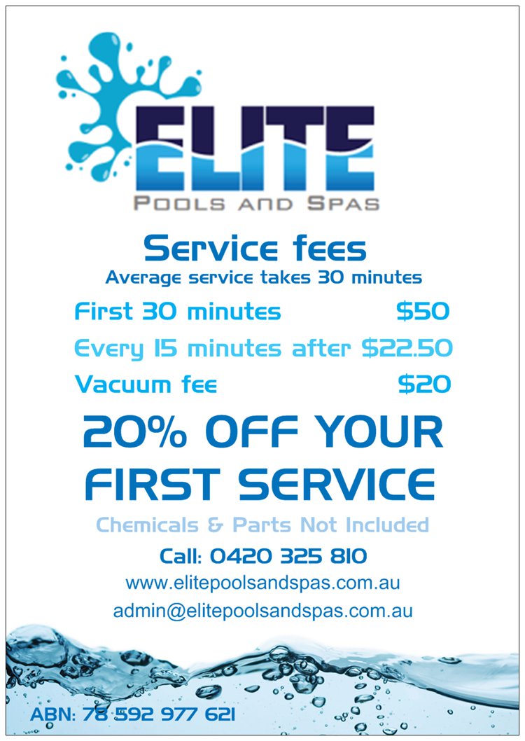 Elite Pools and Spas | 12 Woolmere St, Carrara QLD 4211, Australia | Phone: 0420 325 810