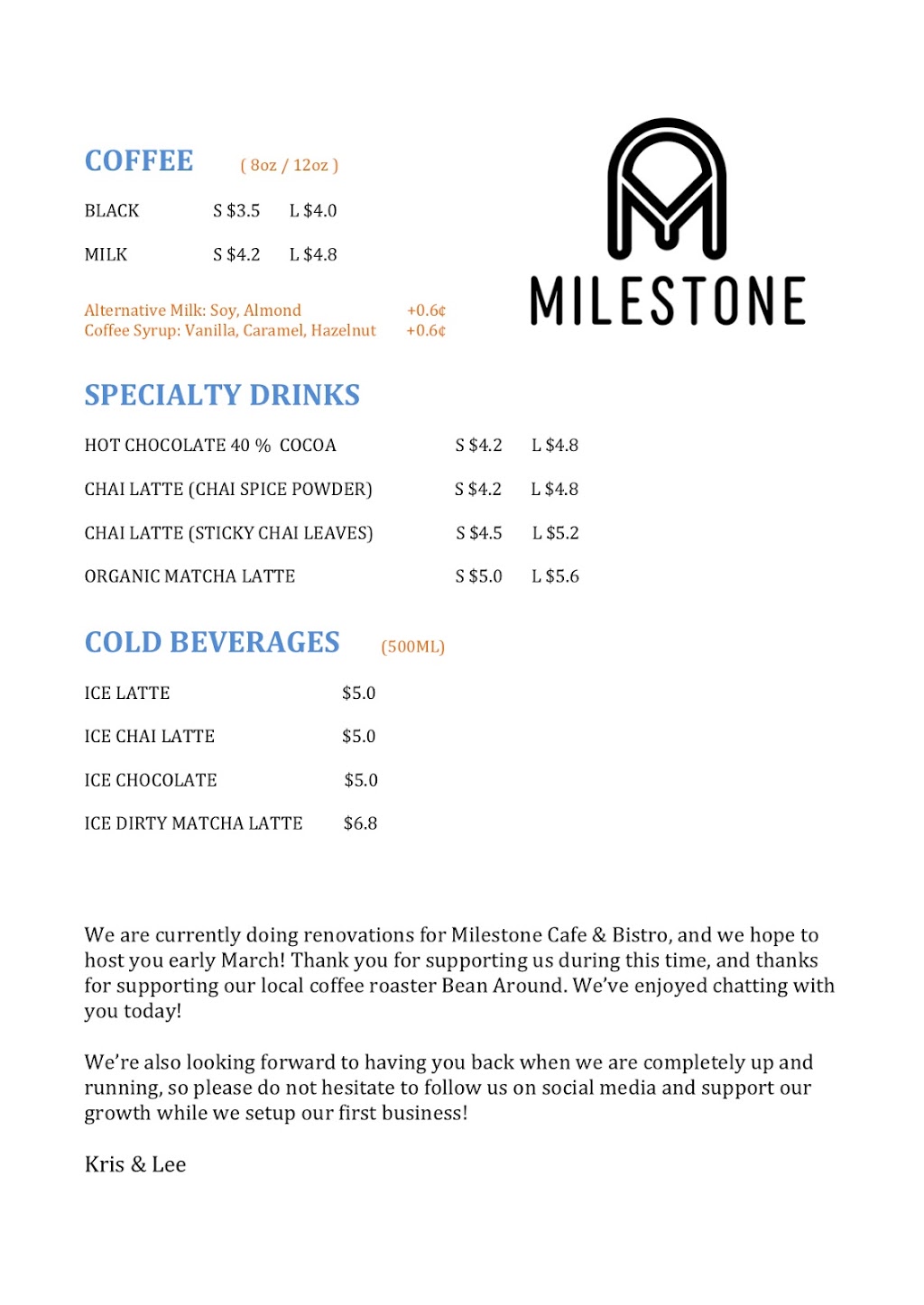 Milestone Cafe & Bistro | cafe | 7723 Goulburn Valley Hwy, Kialla VIC 3631, Australia