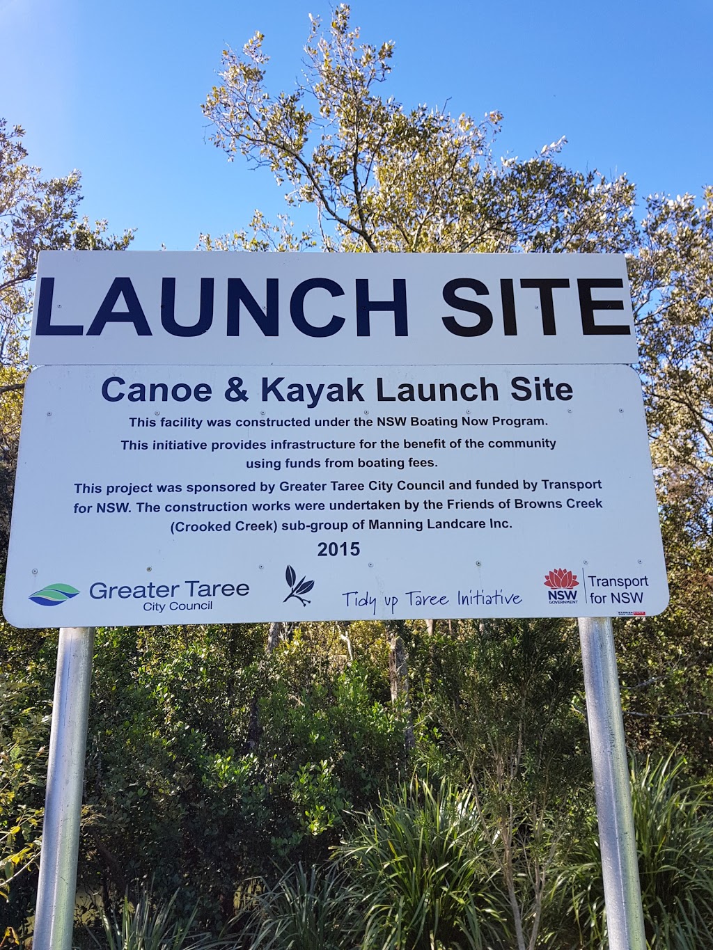 Browns Creek Kayak Launch Site | park | 5 Railway St, Taree NSW 2430, Australia